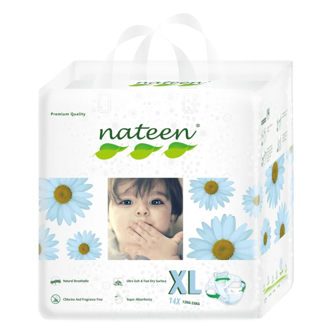 Scutece ecofriendly Nateen Nr.5 12-25 kg. 14 buc.